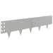 Gazonrand 10 st 100 x 25 cm Staal Zilverkleurig