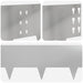 Gazonrand 30 st 100 x 25 cm Staal Zilverkleurig
