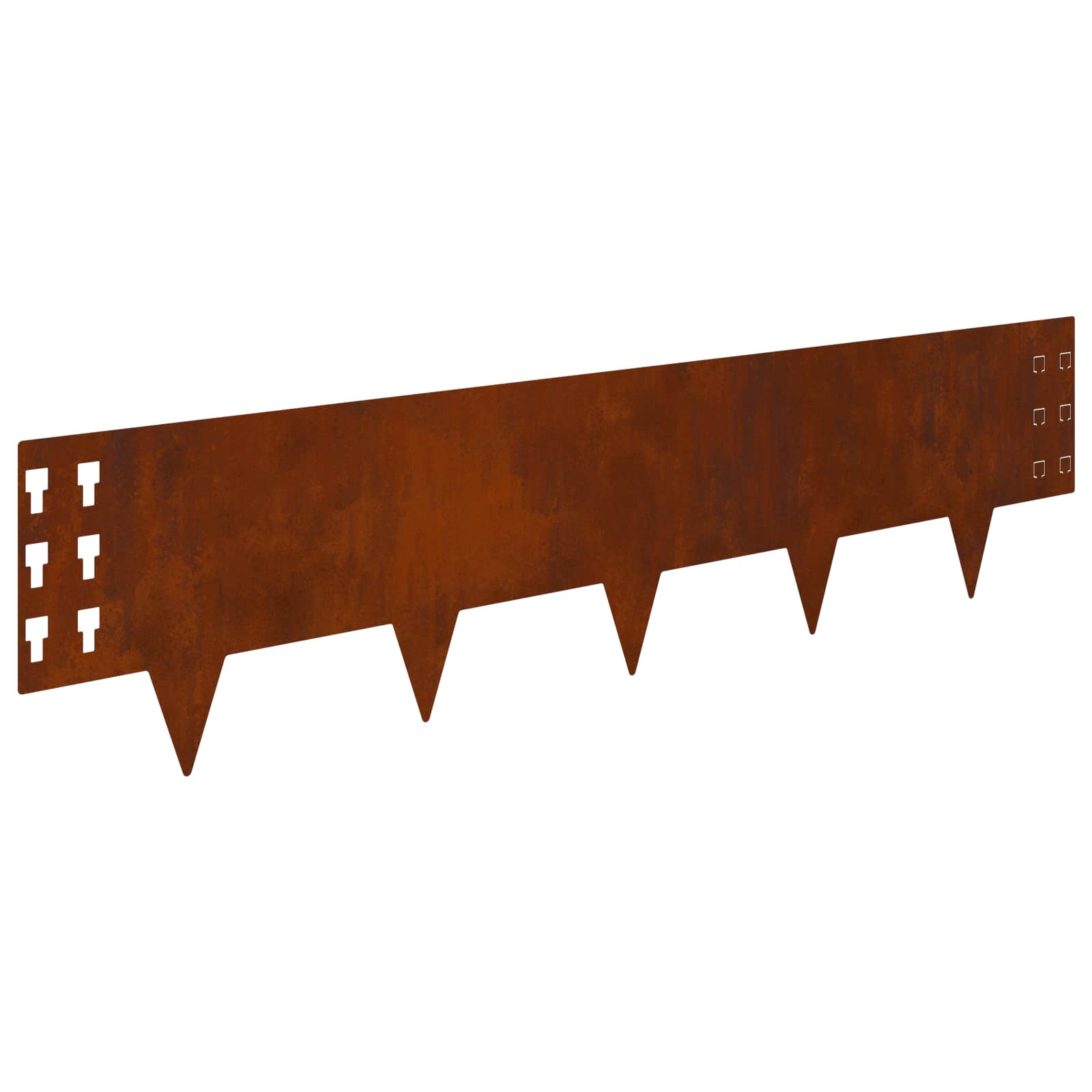 Gazonrand 20 st 100 x 25 cm Staal Roestig