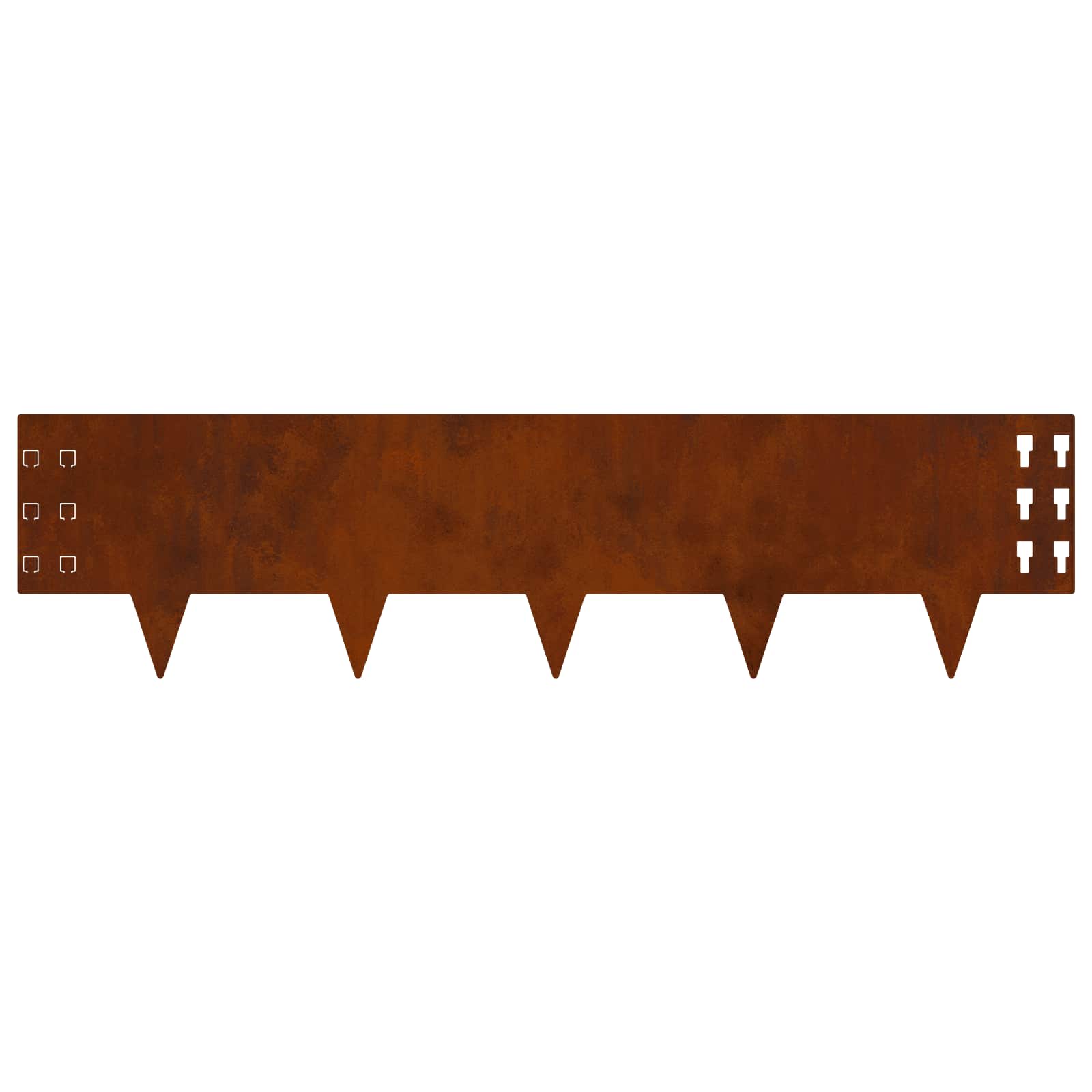 Gazonrand 20 st 100 x 25 cm Staal Roestig