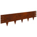 Gazonrand 30 st 100 x 25 cm Staal Roestig