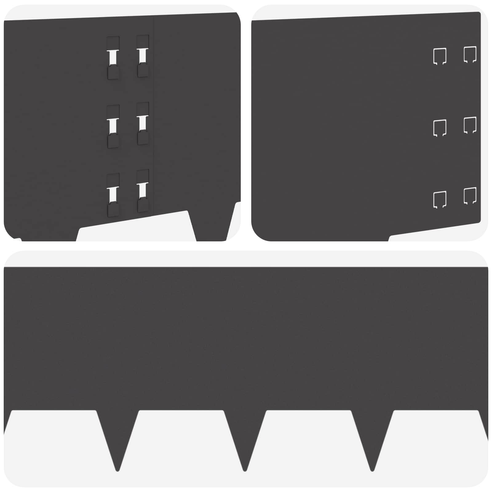 Gazonrand 20 st 100 x 30 cm Staal Zwart