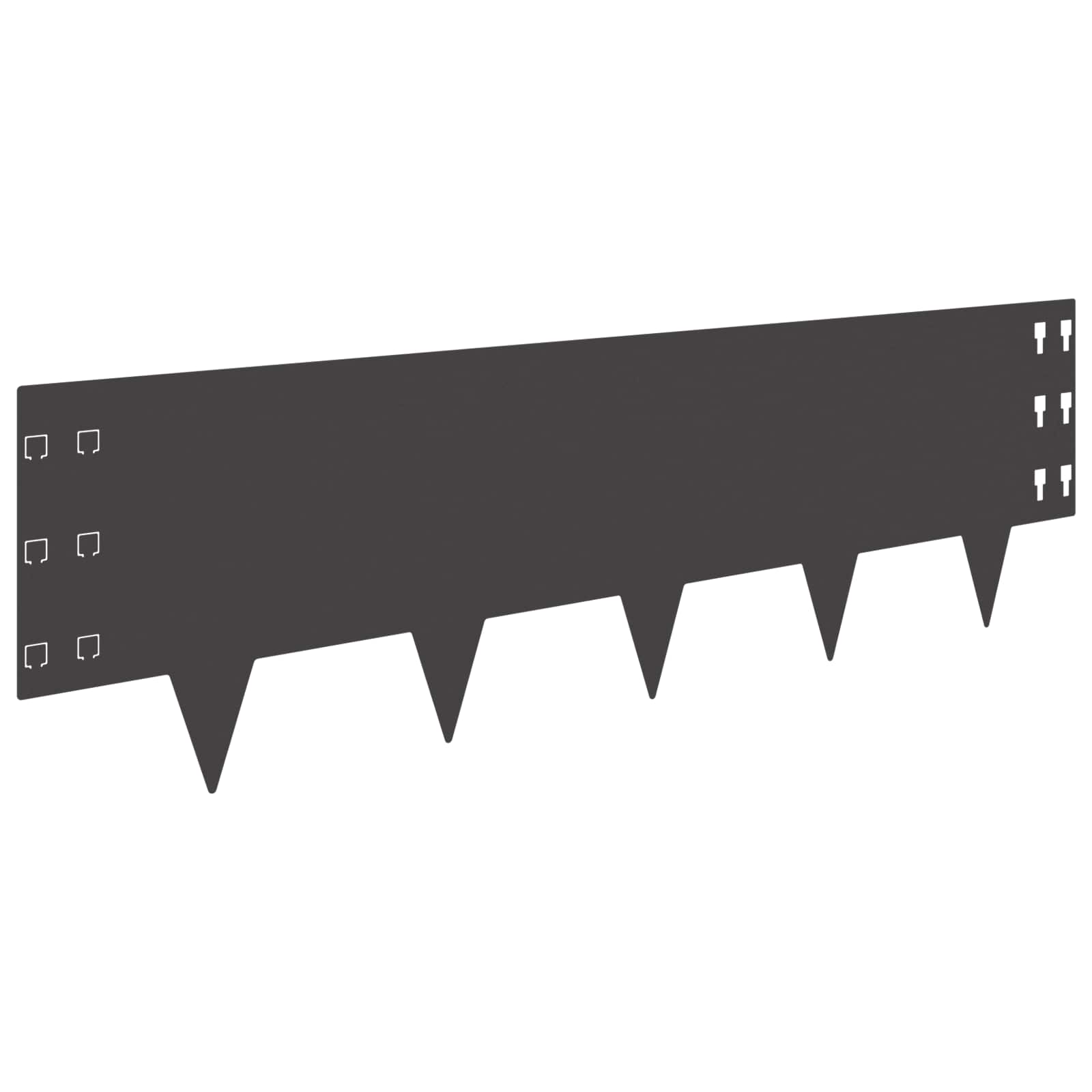Gazonrand 30 st 100 x 30 cm Staal Zwart