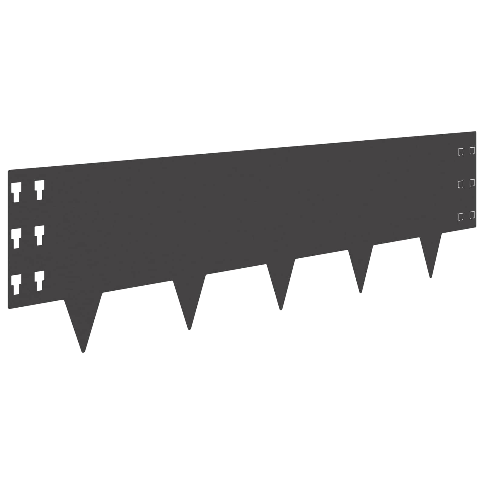 Gazonrand 30 st 100 x 30 cm Staal Zwart