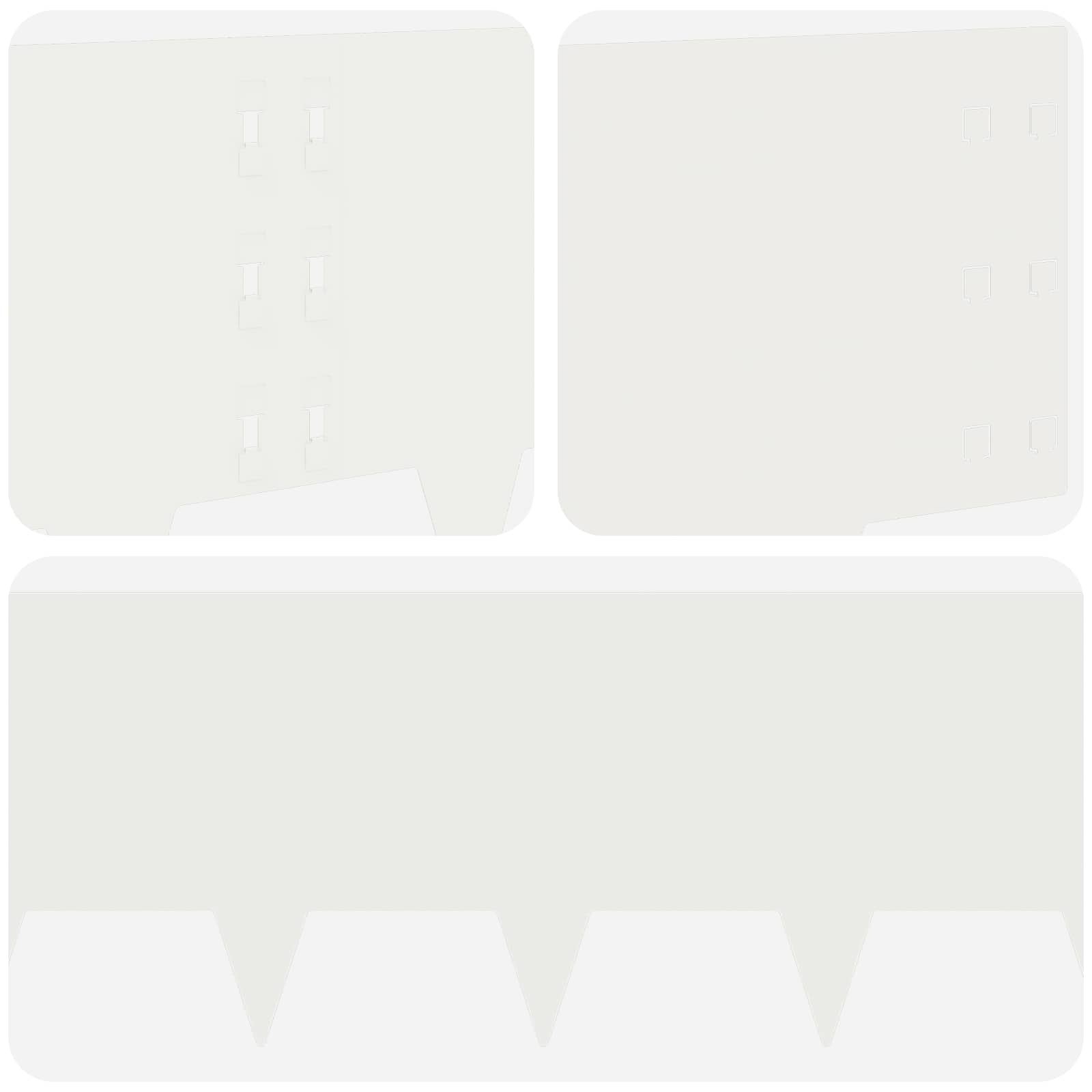 Gazonrand 10 st 100 x 30 cm Staal Wit