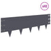 Gazonrand 10 st 100 x 30 cm Staal Antracietkleurig