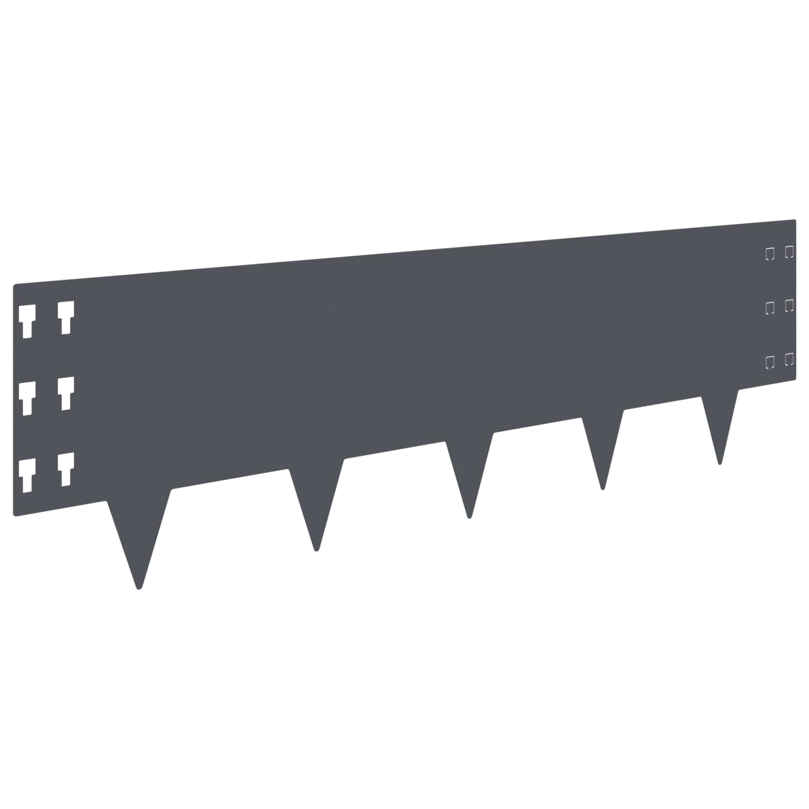 Gazonrand 20 st 100 x 30 cm Staal Antracietkleurig