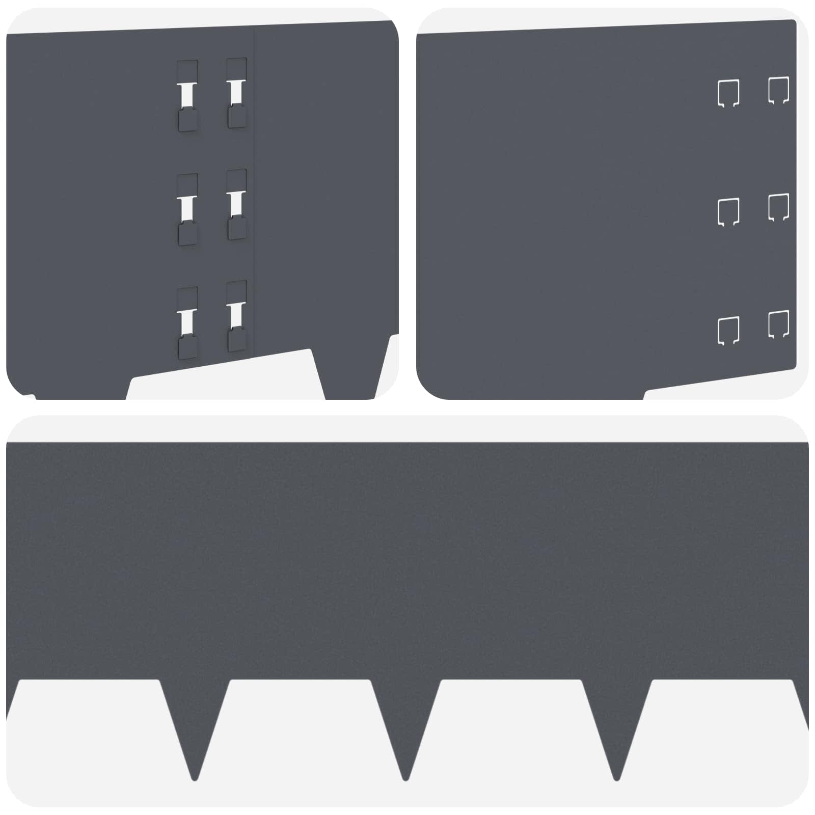 Gazonrand 30 st 100 x 30 cm Staal Antracietkleurig