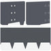 Gazonrand 30 st 100 x 30 cm Staal Antracietkleurig