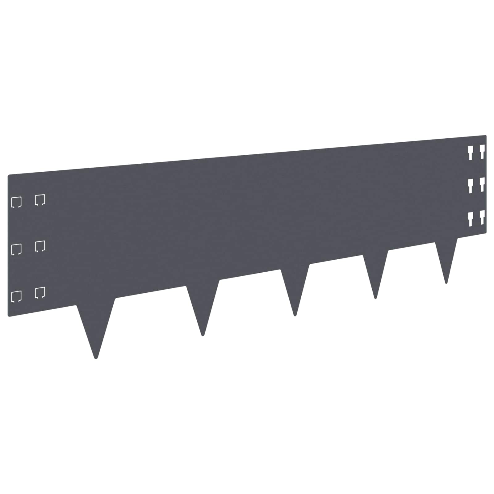 Gazonrand 30 st 100 x 30 cm Staal Antracietkleurig