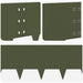 Gazonrand 10 st 100 x 30 cm Staal Olijfgroen