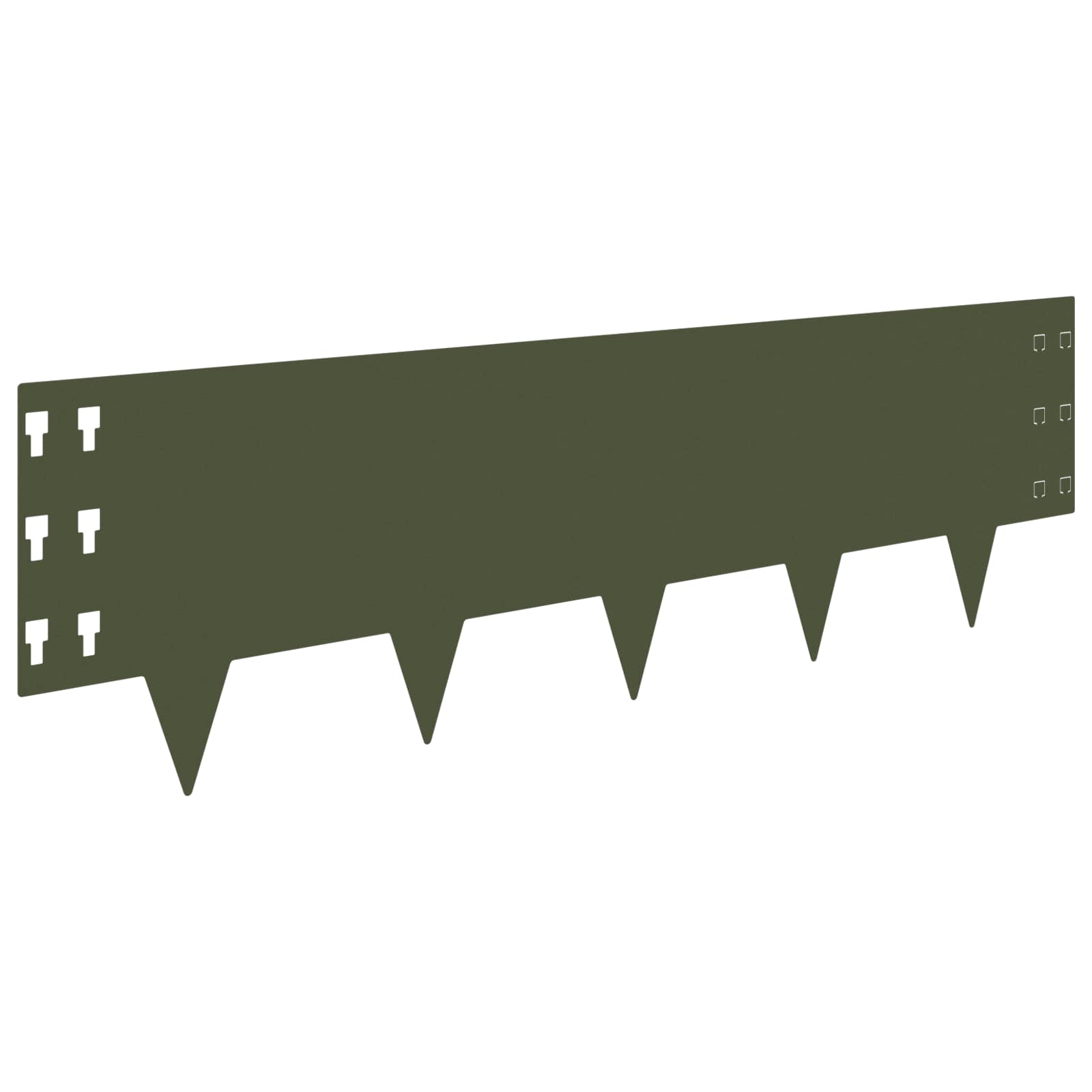 Gazonrand 20 st 100 x 30 cm Staal Olijfgroen