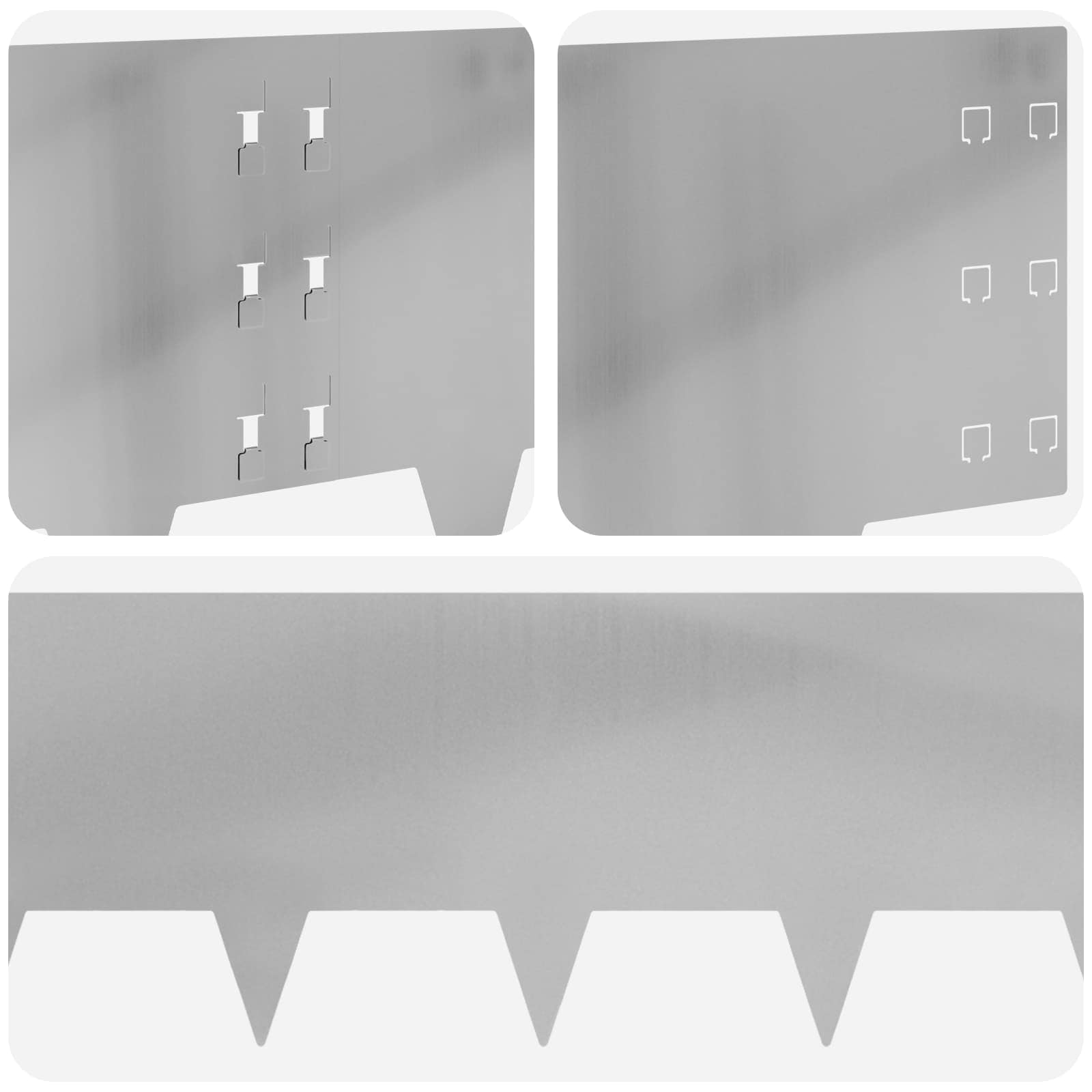 Gazonrand 20 st 100 x 30 cm Staal Zilverkleurig