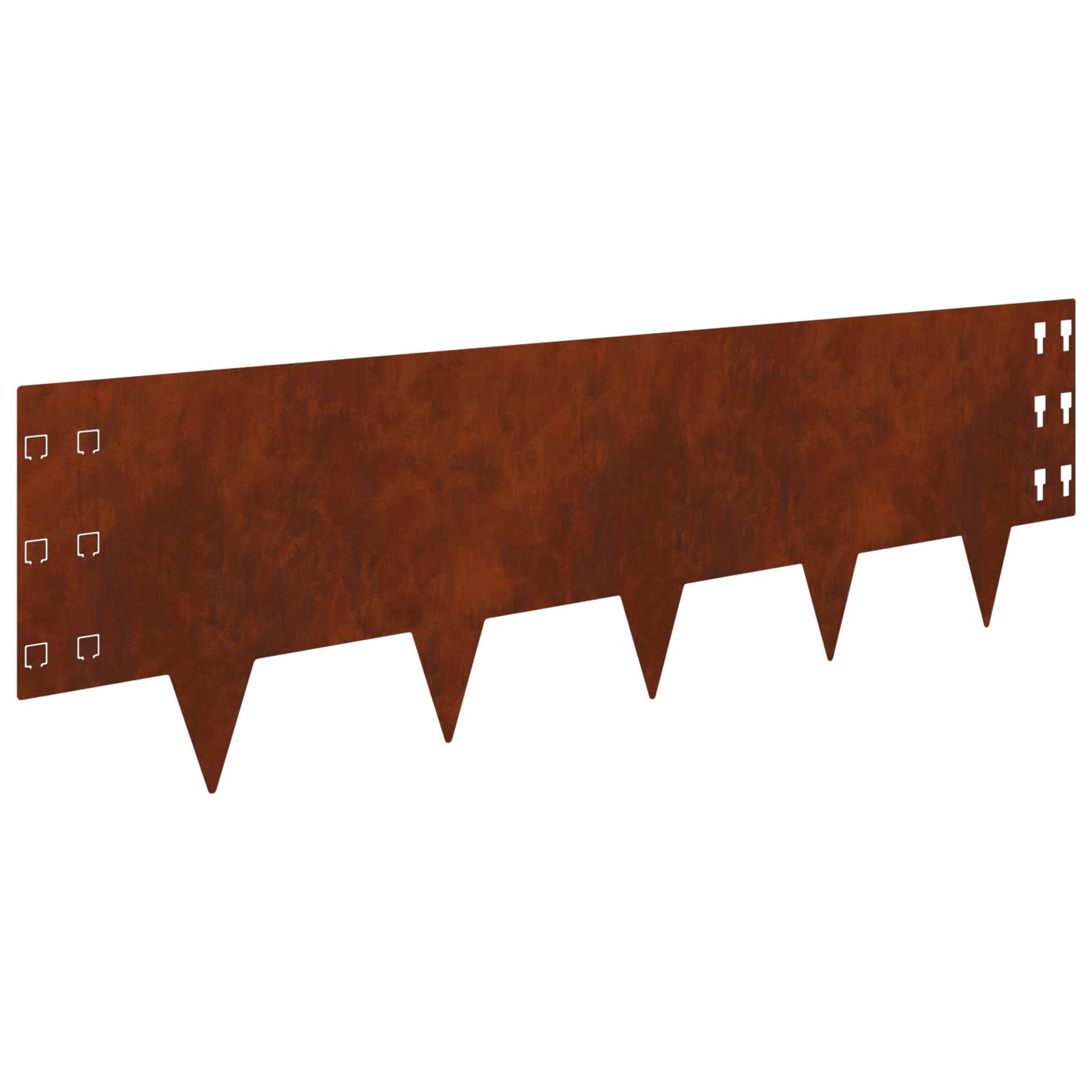 Gazonrand 10 st 100 x 30 cm Staal Roestig