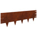 Gazonrand 10 st 100 x 30 cm Staal Roestig