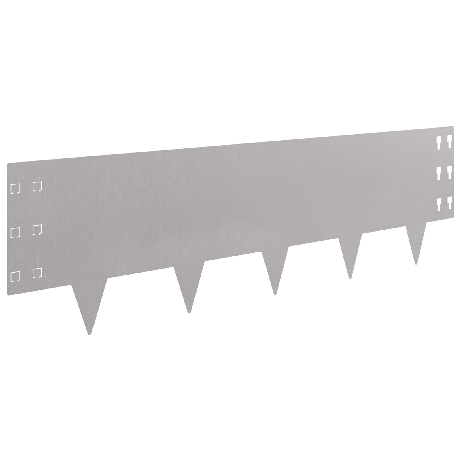 Gazonrand 10 st 100 x 30 cm Staal Roestig