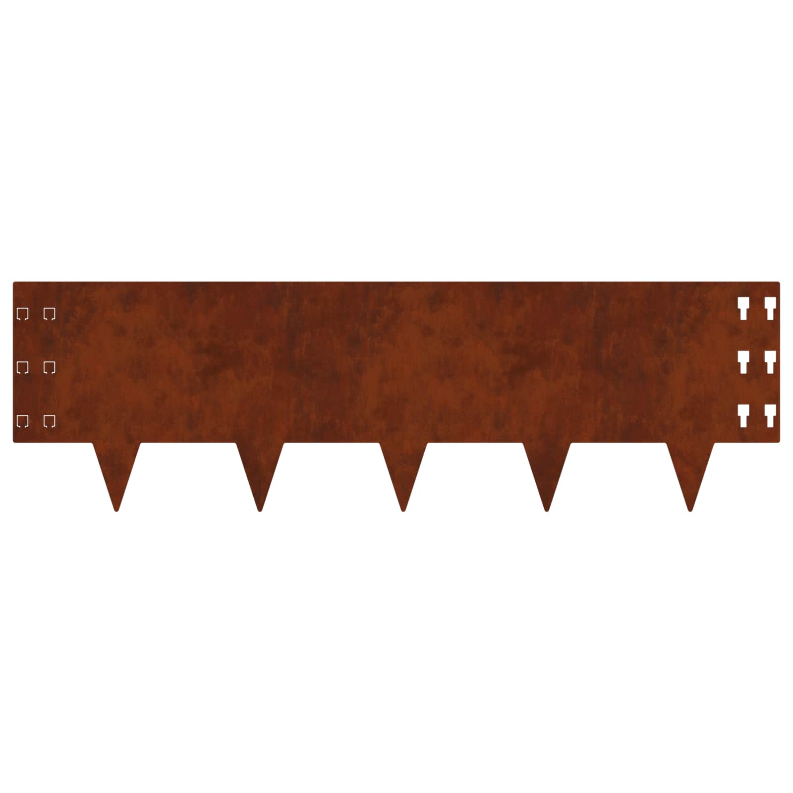 Gazonrand 10 st 100 x 30 cm Staal Roestig