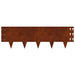 Gazonrand 10 st 100 x 30 cm Staal Roestig