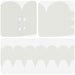 Gazonrand 20 st 103 x 15 cm Staal Wit