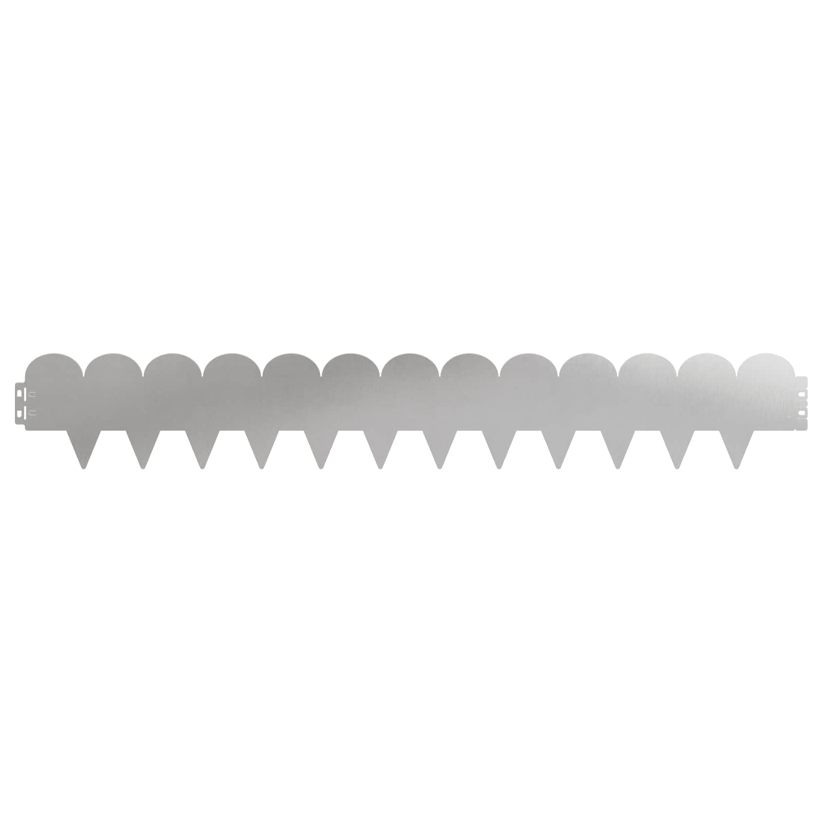 Gazonrand 30 st 103 x 15 cm Staal Zilverkleurig