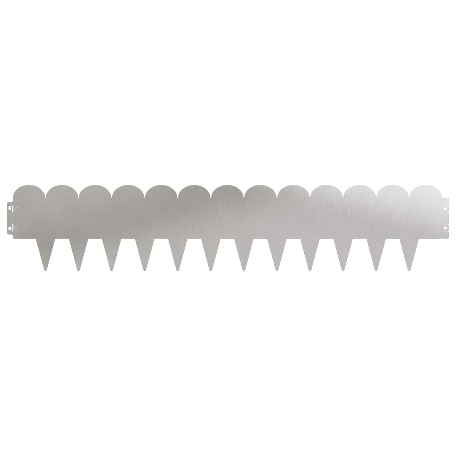 Gazonrand 30 st 103 x 20 cm Staal Zilverkleurig