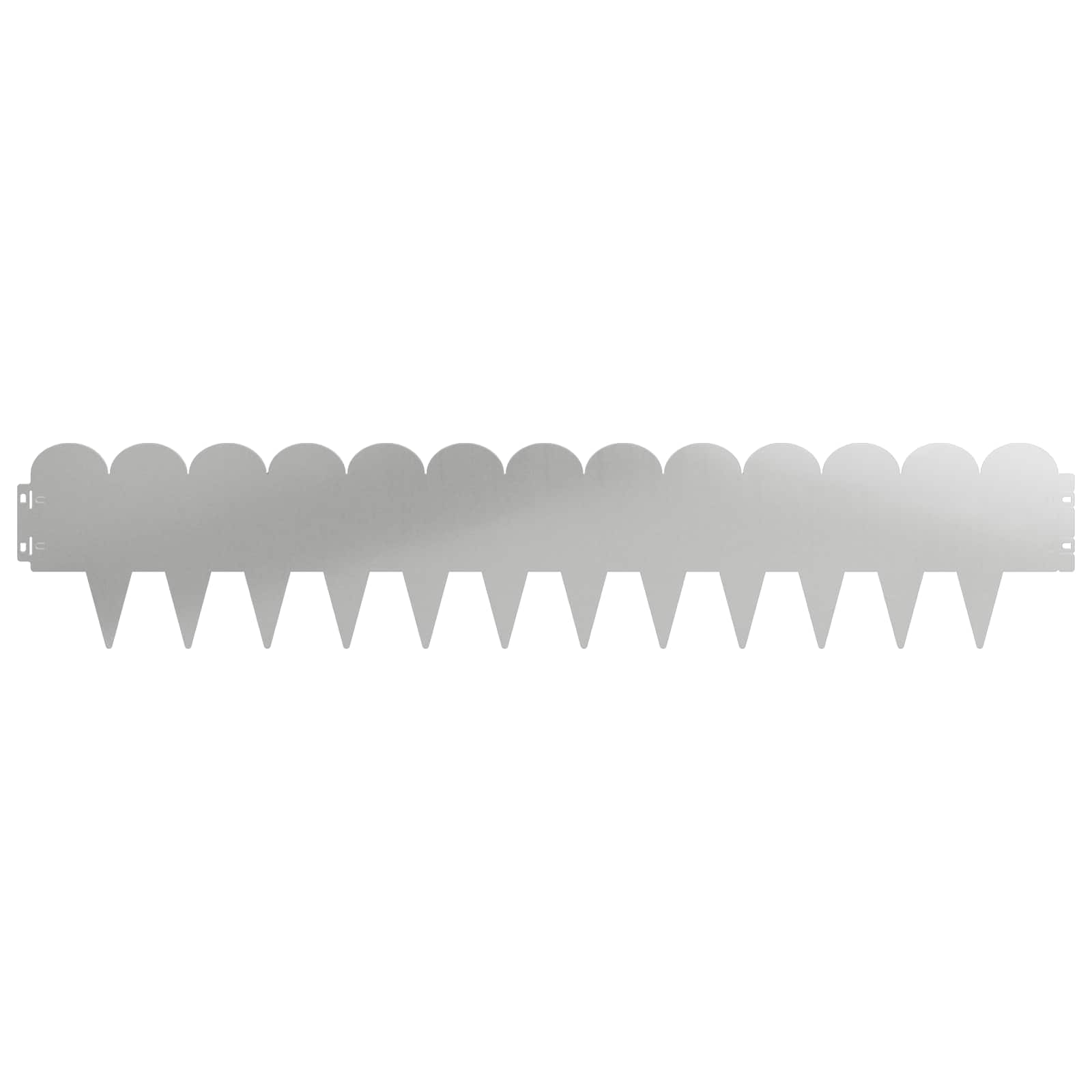 Gazonrand 30 st 103 x 20 cm Staal Zilverkleurig