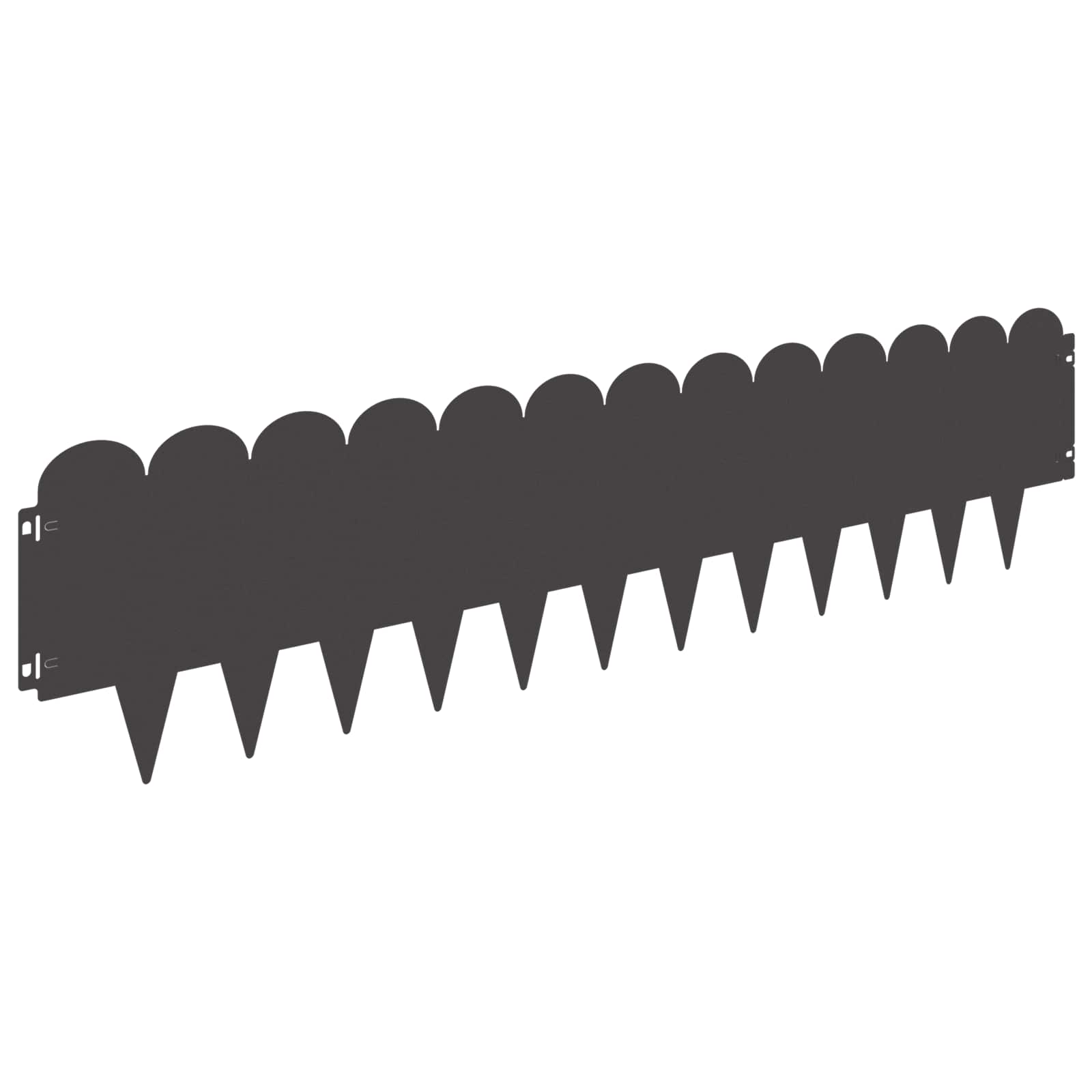 Gazonrand 10 st 103 x 25 cm Staal Zwart