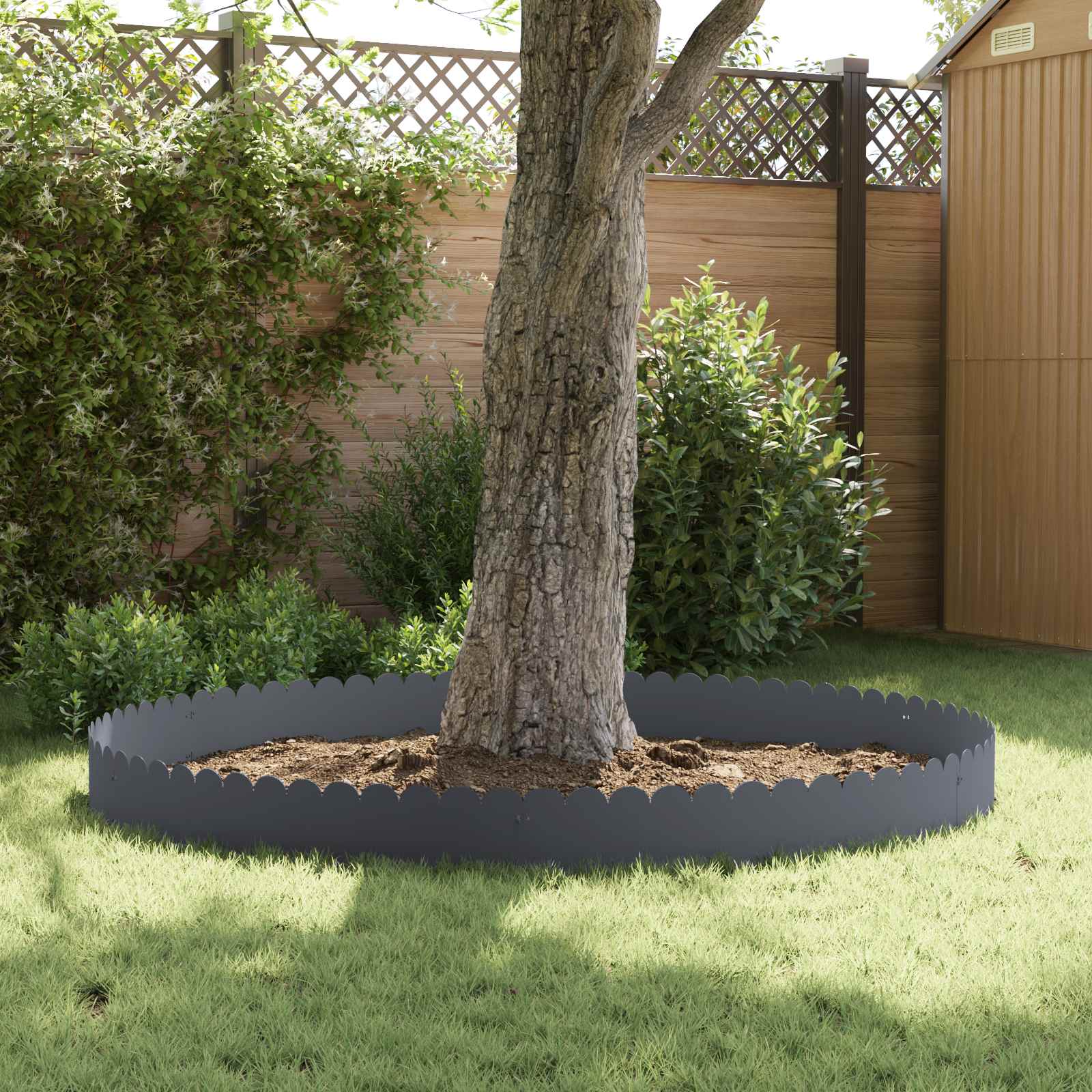 Gazonrand 30 st 103 x 25 cm Staal Antracietkleurig