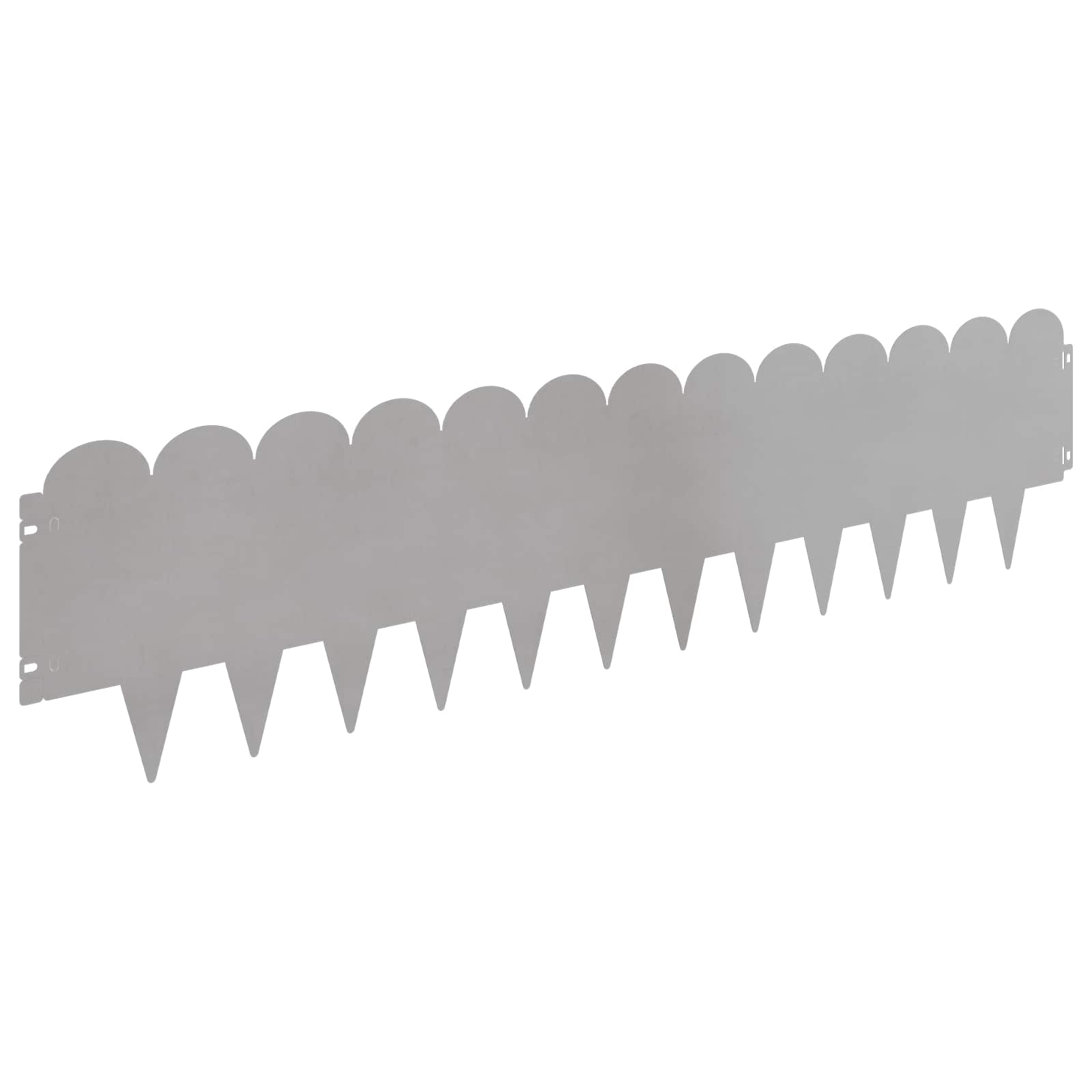 Gazonrand 20 st 103 x 25 cm Staal Zilverkleurig