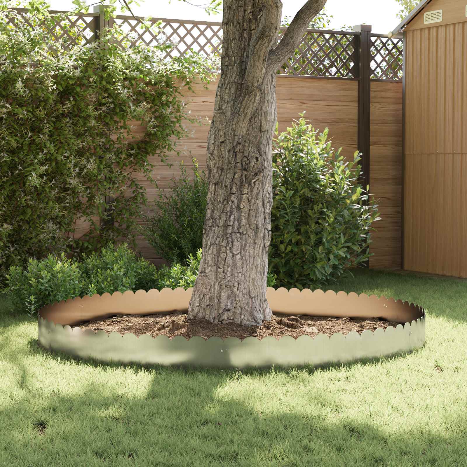 Gazonrand 30 st 103 x 25 cm Staal Zilverkleurig