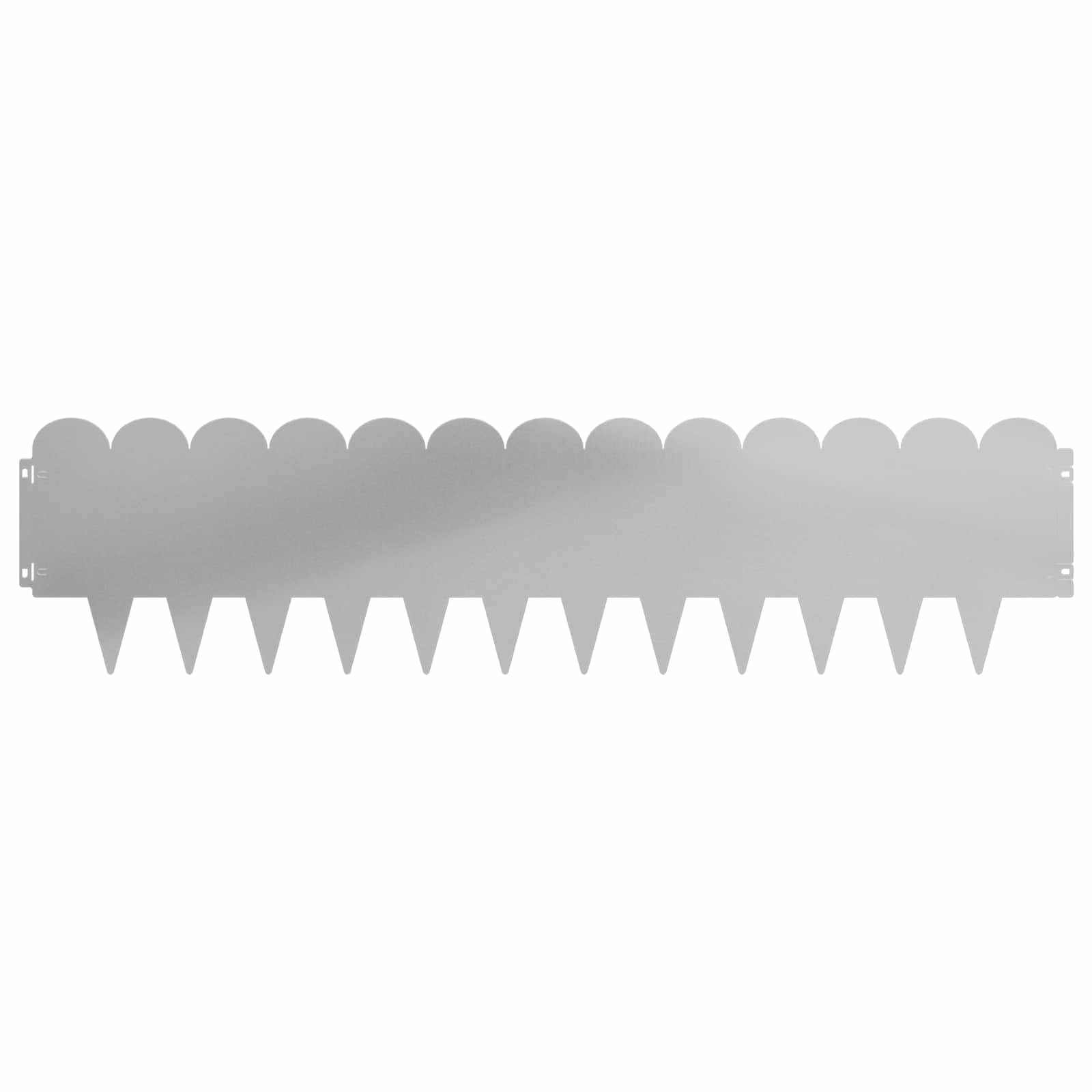 Gazonrand 10 st 103 x 25 cm Staal Zilverkleurig