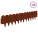 Gazonrand 10 st 103 x 25 cm Staal Roestig
