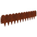 Gazonrand 30 st 103 x 25 cm Staal Roestig