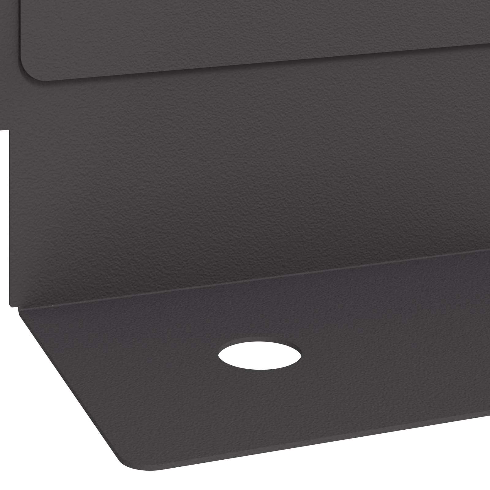 Gazonrand 10 st 102 x 4 x 4 cm Staal Zwart