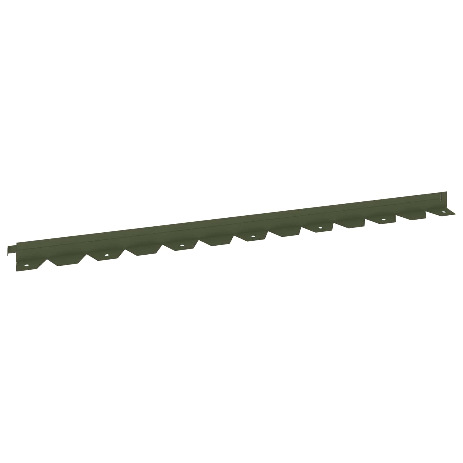 Gazonrand 10 st 102 x 4 x 4 cm Staal Olijfgroen