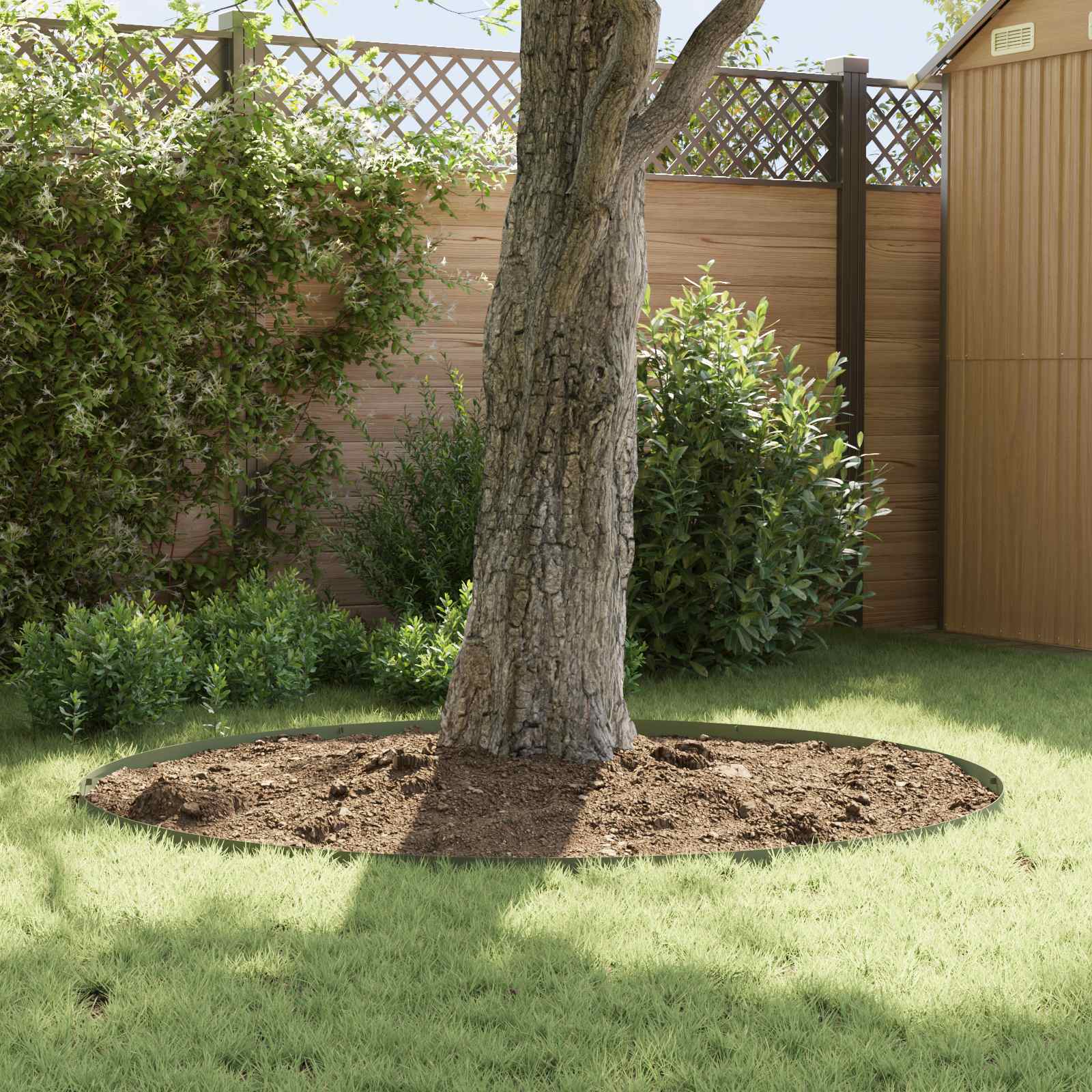 Gazonrand 20 st 102 x 4 x 4 cm Staal Olijfgroen
