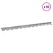 Gazonrand 10 st 102 x 4 x 4 cm Staal Zilverkleurig
