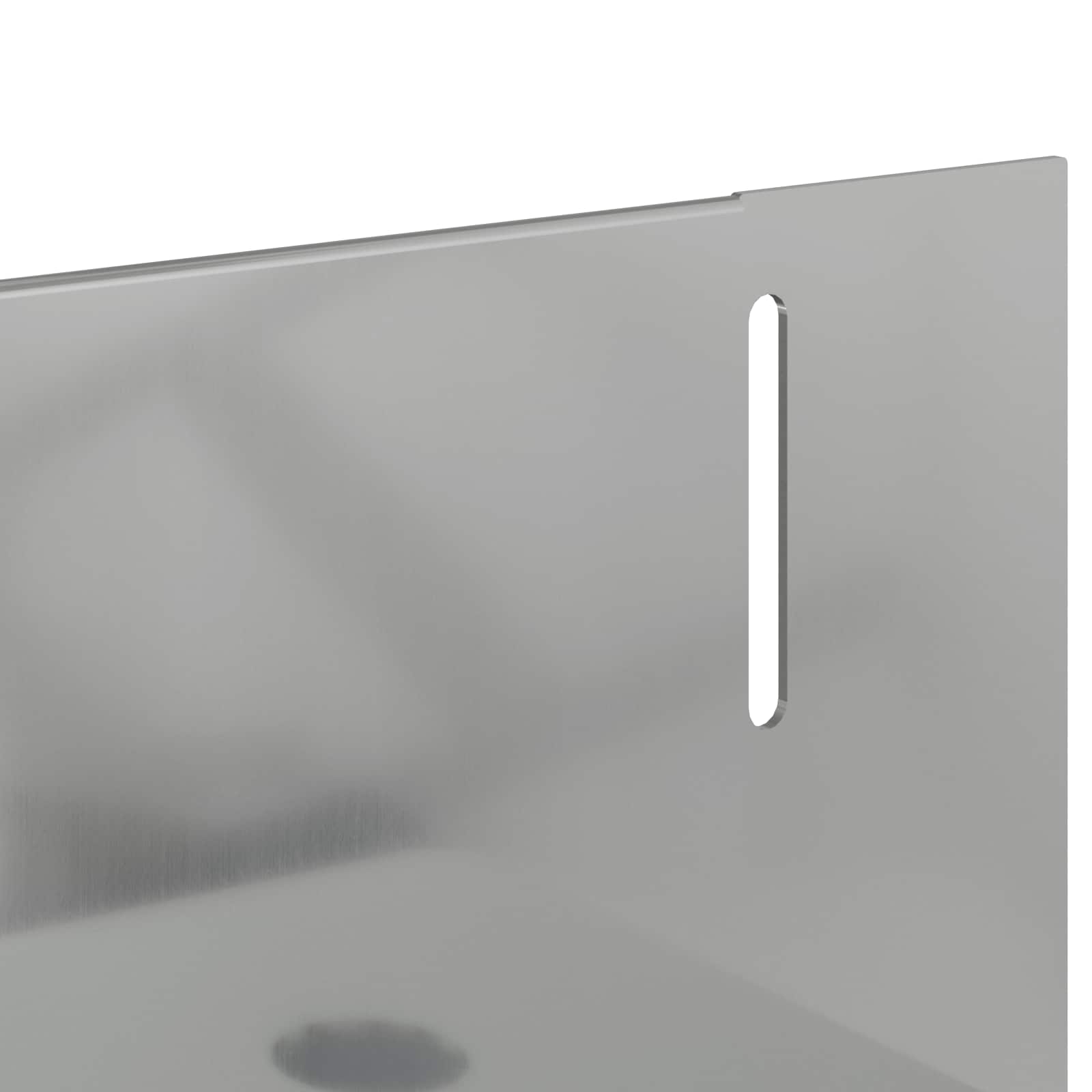 Gazonrand 10 st 102 x 4 x 4 cm Staal Zilverkleurig