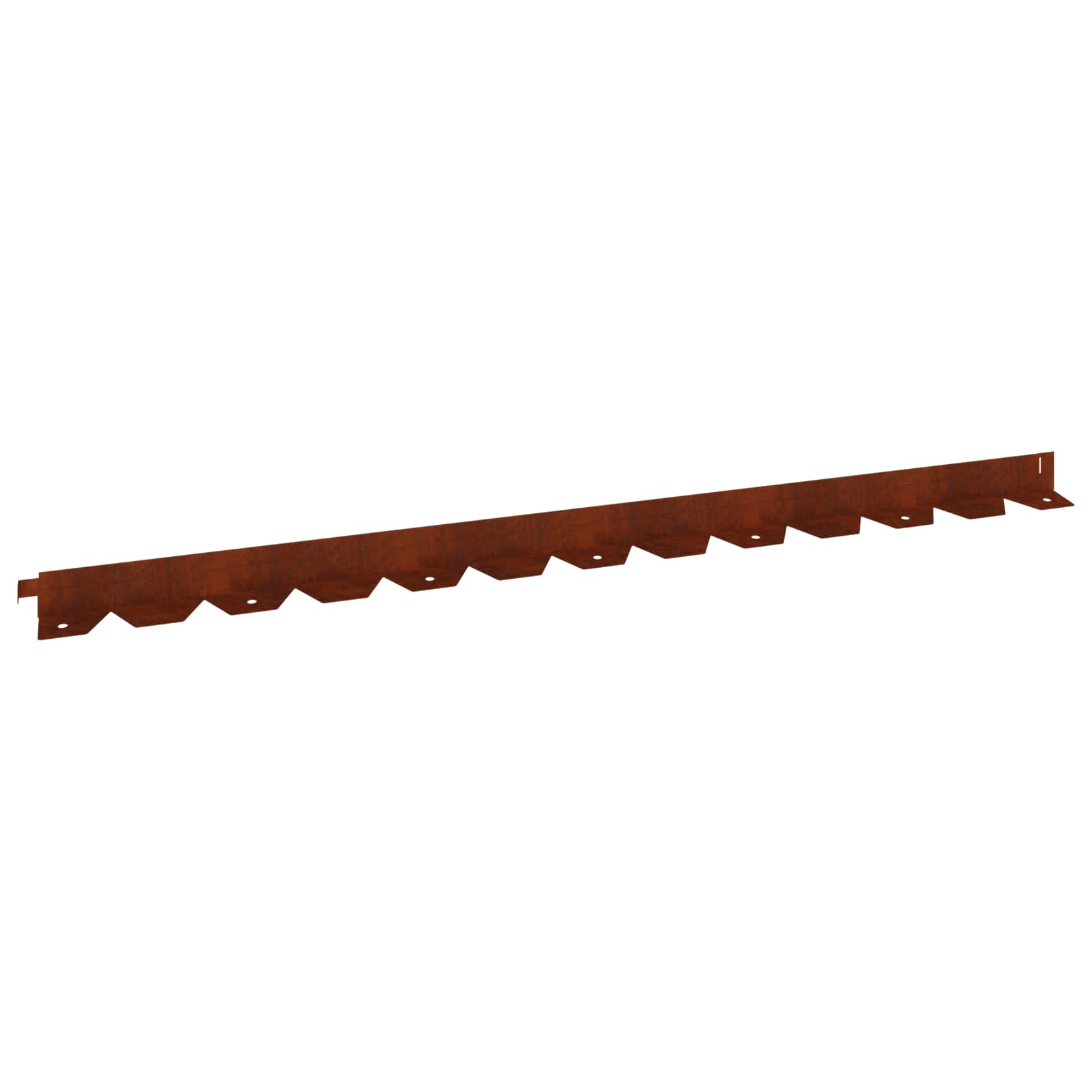 Gazonrand 20 st 102 x 4 x 4 cm Staal Roestig