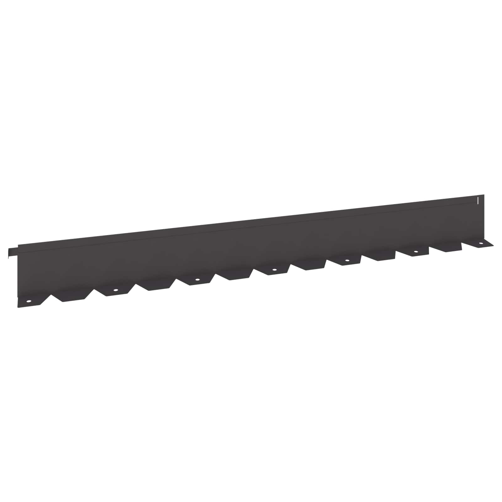 Gazonrand 10 st 102 x 10 x 4 cm Staal Zwart