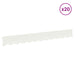 Gazonrand 20 st 102 x 10 x 4 cm Staal Wit
