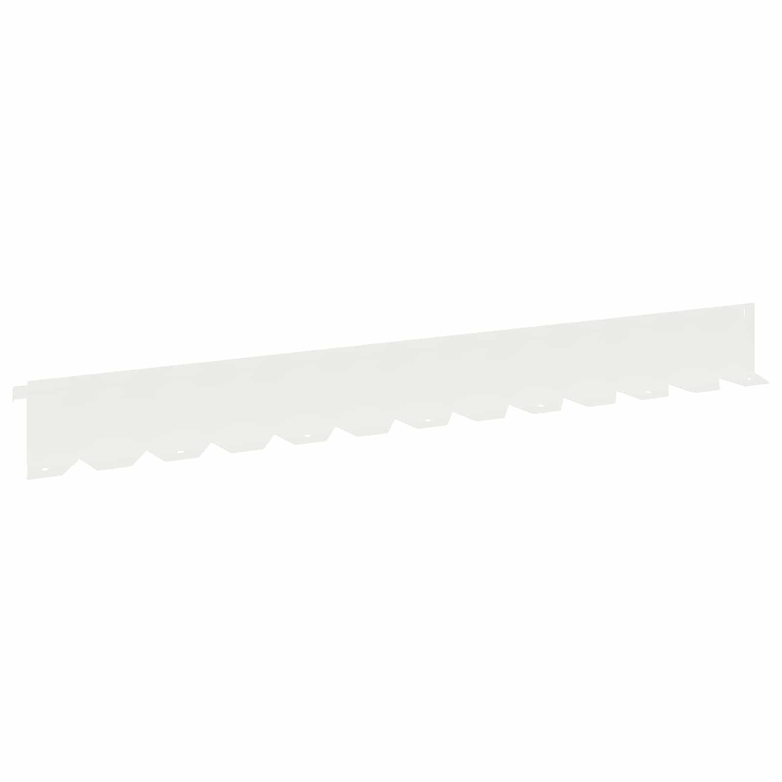 Gazonrand 30 st 102 x 10 x 4 cm Staal Wit