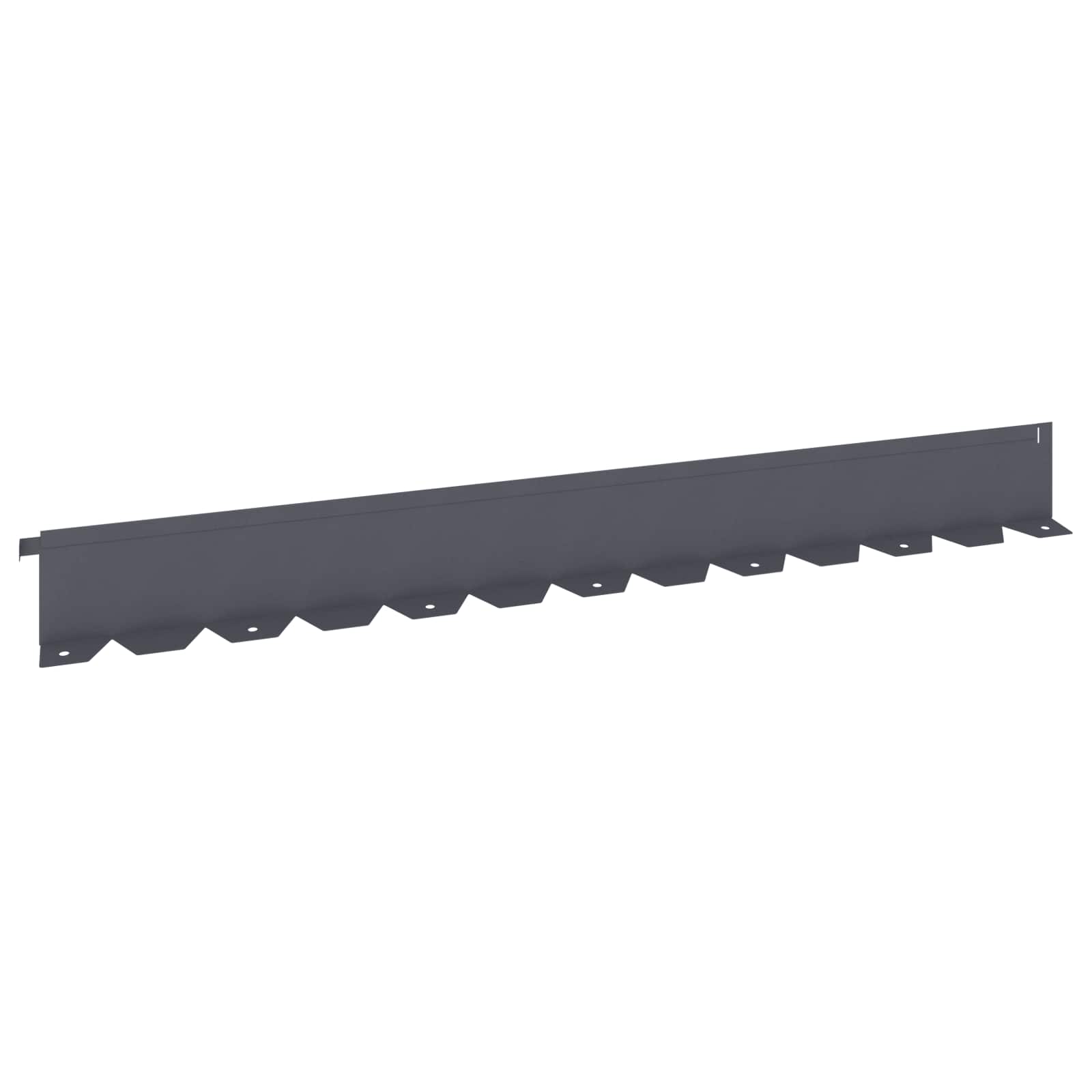 Gazonrand 30 st 102 x 10 x 4 cm Staal Antracietkleurig