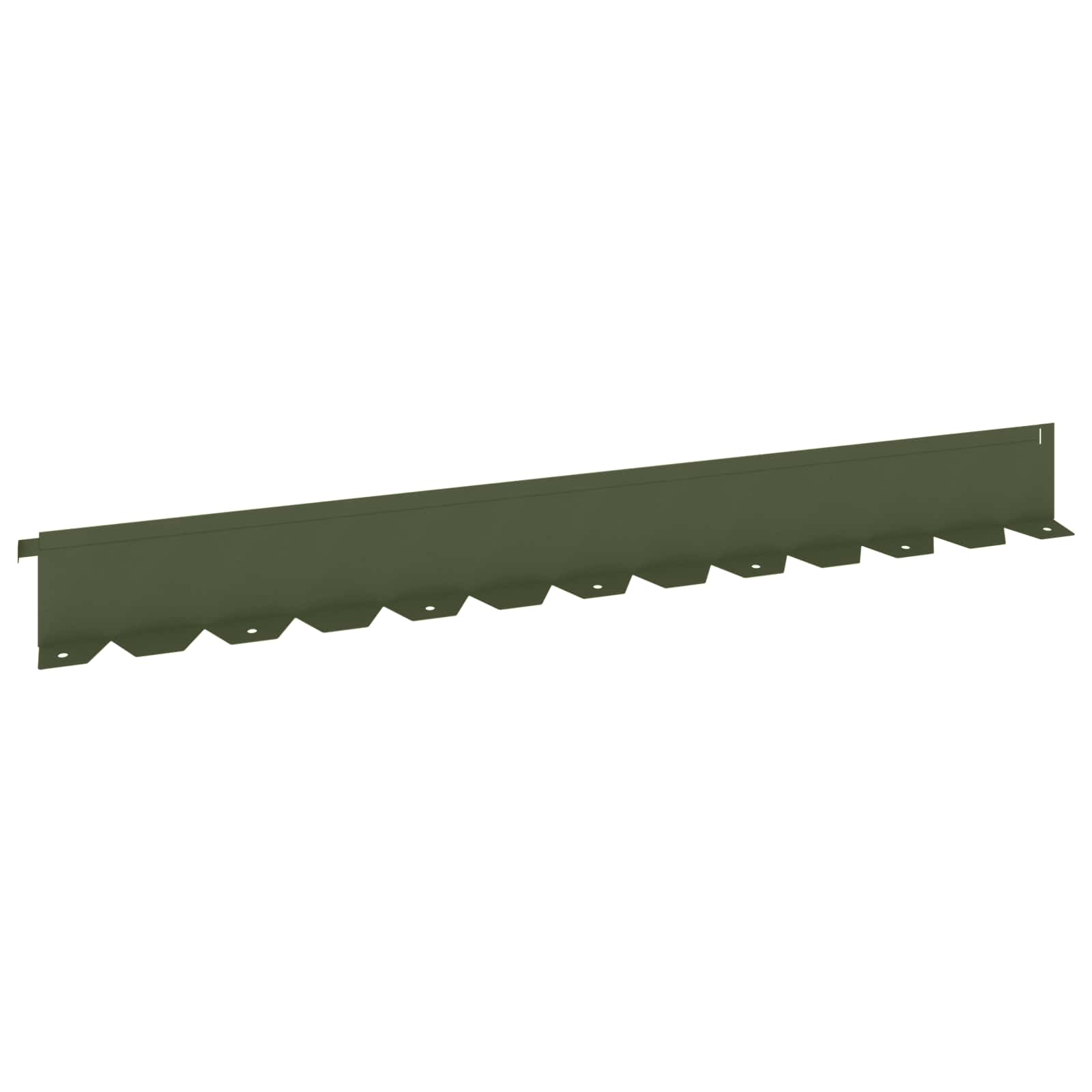 Gazonrand 10 st 102 x 10 x 4 cm Staal Olijfgroen