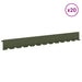 Gazonrand 20 st 102 x 10 x 4 cm Staal Olijfgroen