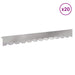 Gazonrand 20 st 102 x 10 x 4 cm Staal Zilverkleurig
