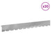 Gazonrand 20 st 102 x 10 x 4 cm Staal Zilverkleurig