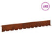 Gazonrand 10 st 102 x 10 x 4 cm Staal Roestig