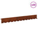 Gazonrand 20 st 102 x 10 x 4 cm Staal Roestig