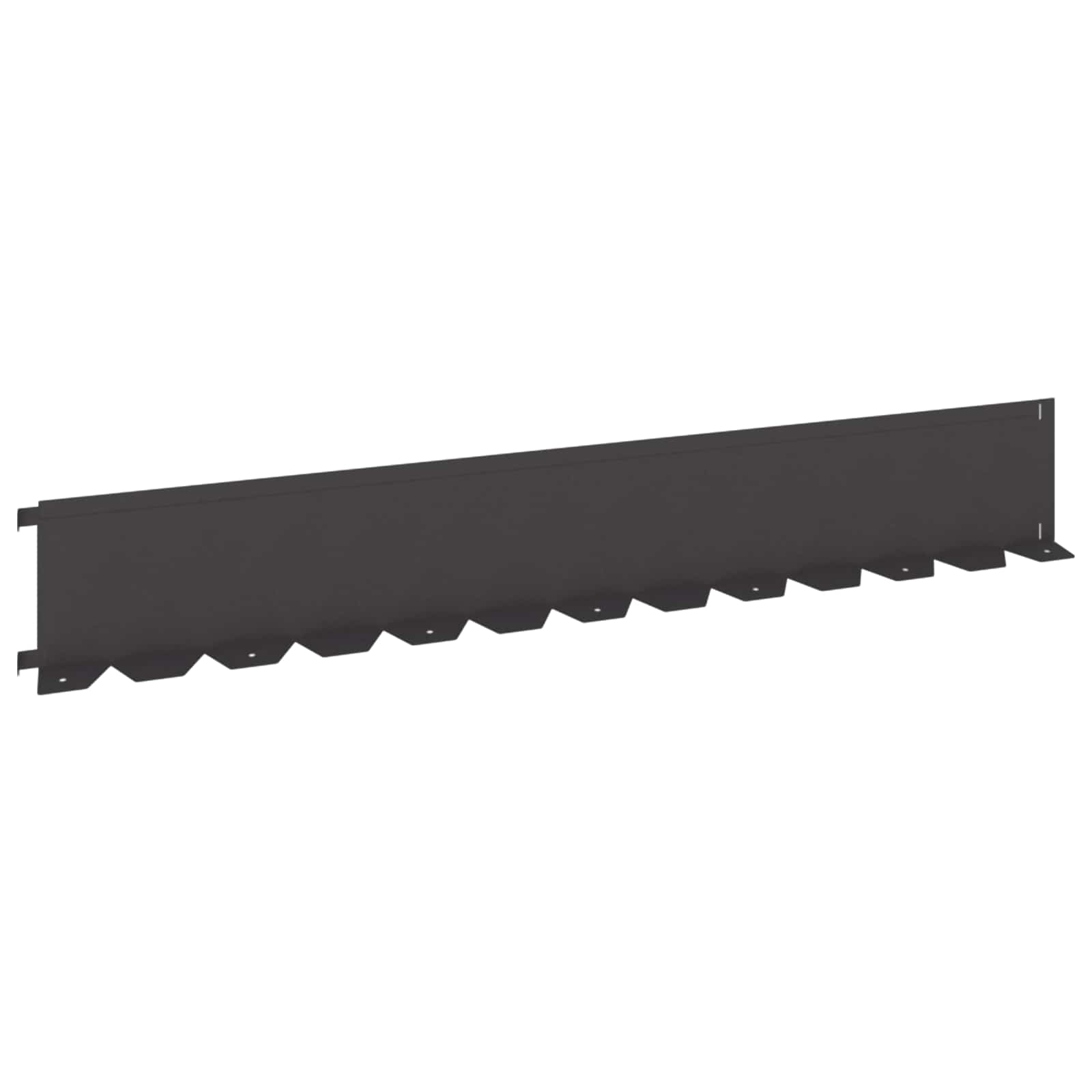 Gazonrand 30 st 102 x 15 x 4 cm Staal Zwart